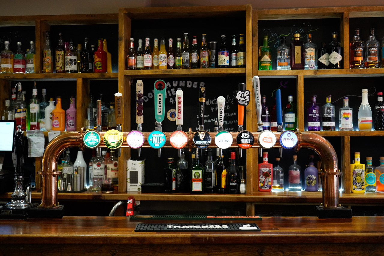 The bar taps at Bishops